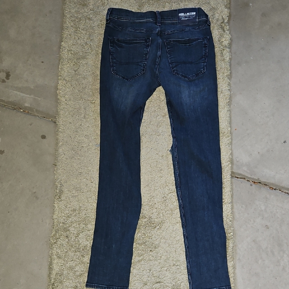Hollister Dark Blue Stacked Skinny Jeans - Picture 5 of 6